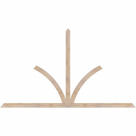 Ekena Millwork Richland Smooth Timber Gable Bracket, Douglas Fir, 108"W x 63"H x 1 1/2"D x 3 1/2"F, 14/12 Pitch GBW108X63X0204RIC00SDF